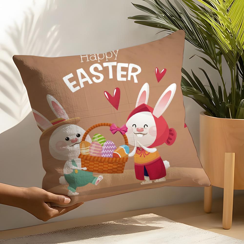 Easter Pillow Case Linen Cushion Covers For Decorative Sofa Home Pillows Case Car Chair Pillows Cases
