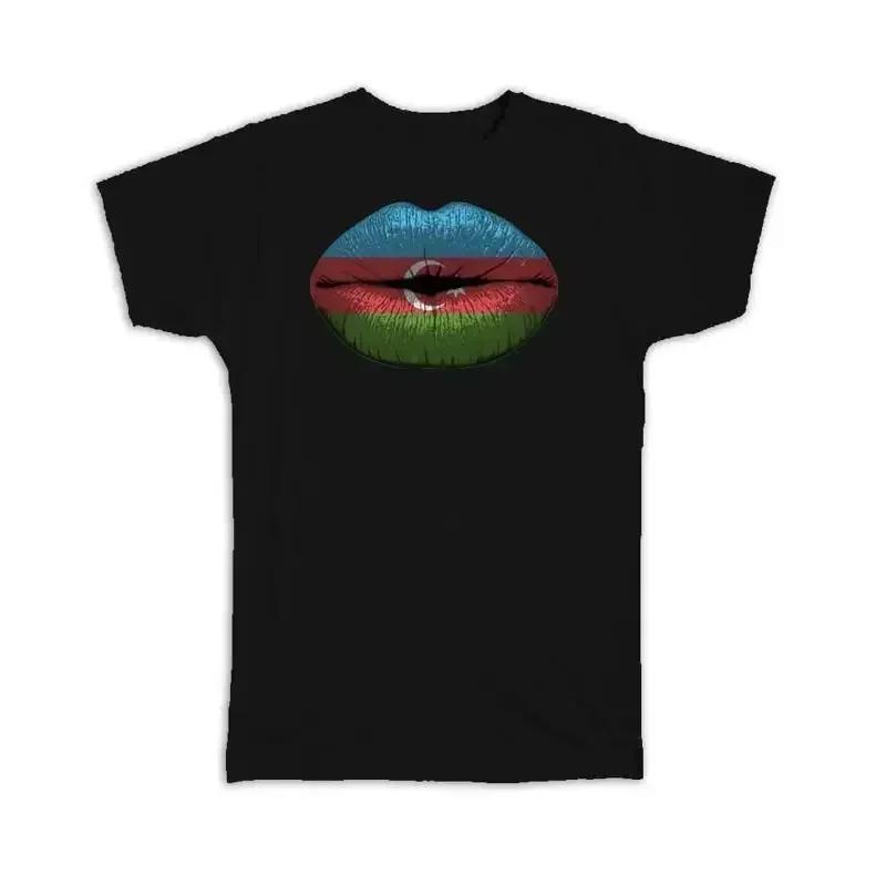 Lips Azerbaijani Flag Azerbaijan Expat Country For Her Unisex T Shirt