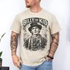 Maglietta Billy the Kid: Maglietta Vintage Wild West | T-shirt Unisex Leggenda Fuorilegge | Grafica Western Gunslinger | Regalo per Appassionati di Storia del Vecchio West