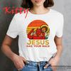 Jesus Has Your Back Jiu Jitsu Retro Christian Unisexs Tshirt Vintage Short Sleeve Unisex Tee Tops Graphic Summer Unisexs Clothing