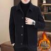 Men's Trendy Golden Sable Velvet Woolen Jacket - High-End Casual Autumn/Winter Short Coat
