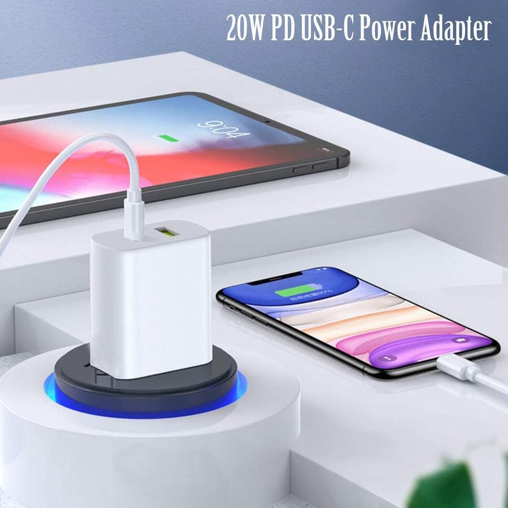 5V USB C Wandladegerät Block 20W Dual Port PD Power Typ C Ladeanschluss Für iPhone iPad Samsung Galaxy Xiaomi Schnellladegerät