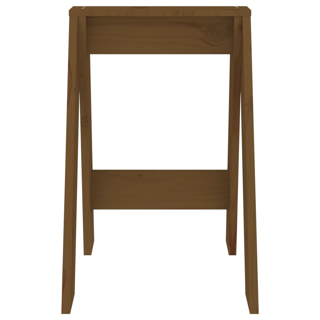 Stool Set 2 Pcs Honey Brown 40 X 40 X 60 Cm Solid Pine Wood