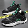 Men's Shoes 2024 New Autumn Mesh Breathable Non-slip Running Sneakers Thick-soled Heightening Black Versatile Dad Shoes