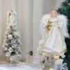 Angel Plush Wings Ornaments Christmas Tree Topper Star Holiday Decoration for Home and Store Festive Celebrations