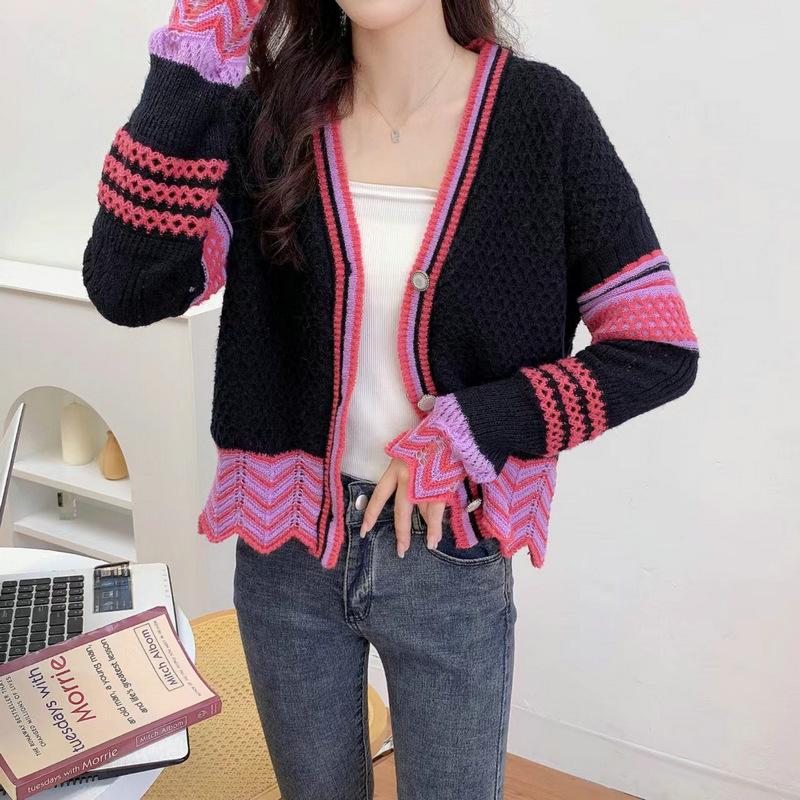 Retro Style Loose Knit Cardigan - Spring & Autumn Women's Outerwear
