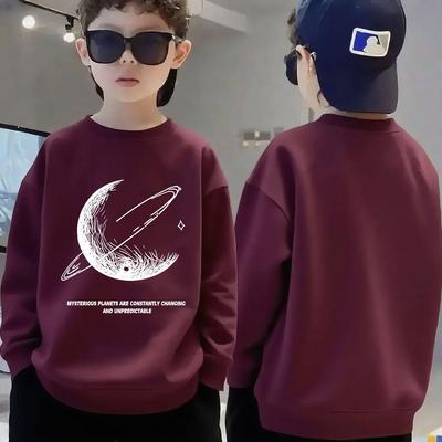 Felpa Calda da Ragazzo in Pile - Maglione Sportivo a Manica Lunga per Primavera/Autunno