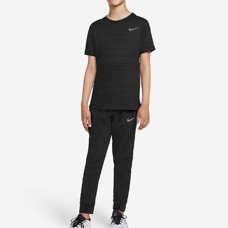 Nike Kids Woven Cuffed Casual Knit Pants Kids Bottoms Black DD8428-010