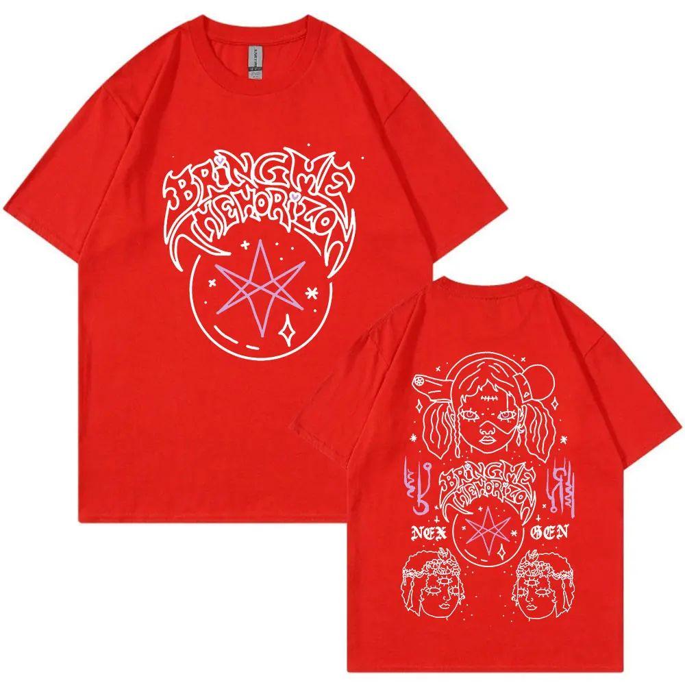 Y2k Mode Hip Hop Print T-Shirts Heavy Metal Rock Band T-Shirt Bmth Bringme Thehorizon Album Post Huunisex Nex Gen T-Shirt Unisex