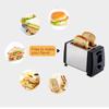 Schnell aufheizender Brottoaster aus Edelstahl, 2 Schlitze, 6 Modi, automatischer Rückprall, Backutensilien für den Frühstücksofen