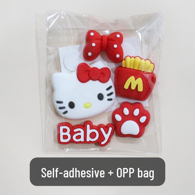 3D Cartoon Water Cup Sticker: Soft Glue Decoration, Mixed Style DIY, No-Trace Adhesive, Cute Phone Case, Refrigerator Magnet