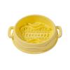 Pet Slow Feeder Bowl Silicone Dog Slow Eating Bowl with Double Handles Non-Slip Pet Feeding Dish with Suction Cups for Large Small Dogs Cats