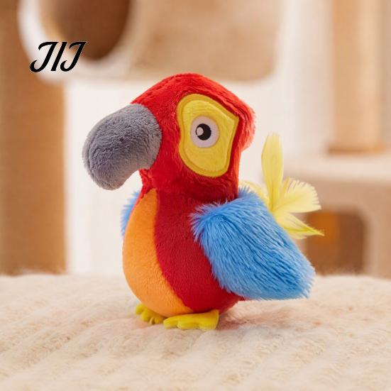 Indoor Cat Hunting Training Toy Chirping Bird Toy, Interactive Plush Parrot Soft Stuffed Toys Pounce for Cats And Kittens, Stimulating Instinct