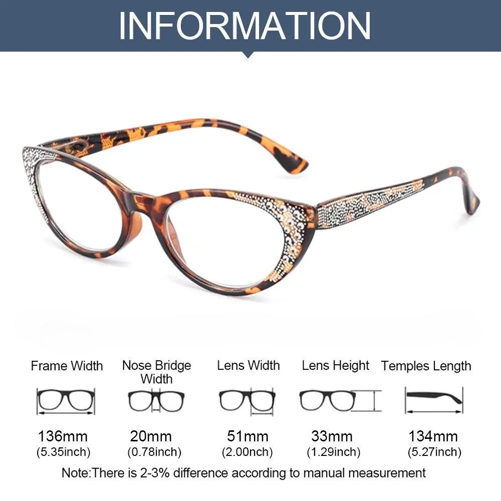 Nye Vintage Diamond Cat Eye Presbyopiske lesebriller Fasjonable Cat-eye-briller for kvinner Presbyopiske briller Dioptri +1,0 1,5 2,0 2,5 3,0 3,5 4,0