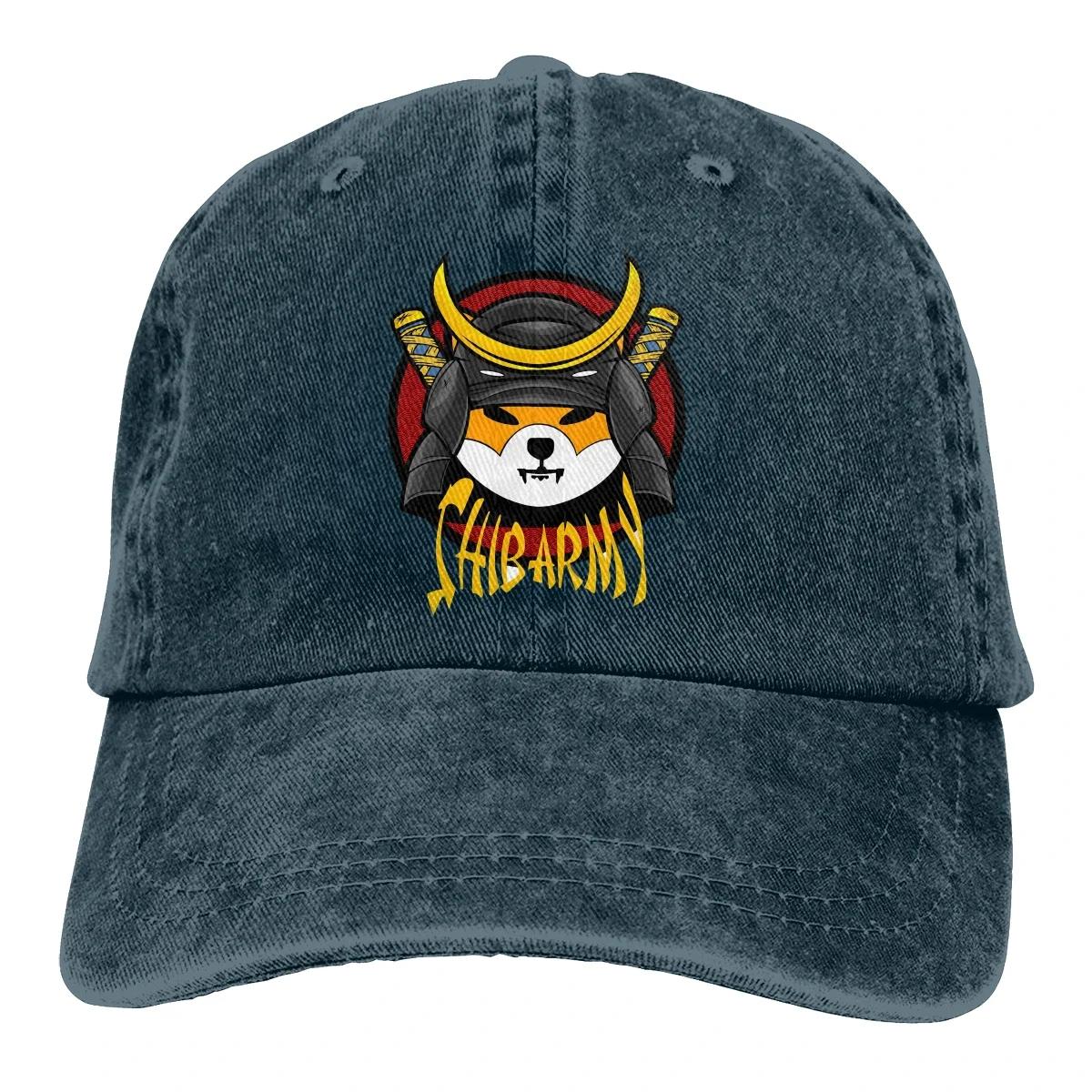 

Бейсболка мужская Shib Coin Shiba смешные криптокепки цвета женские летние кепки Snapback Adjustable темно-синий