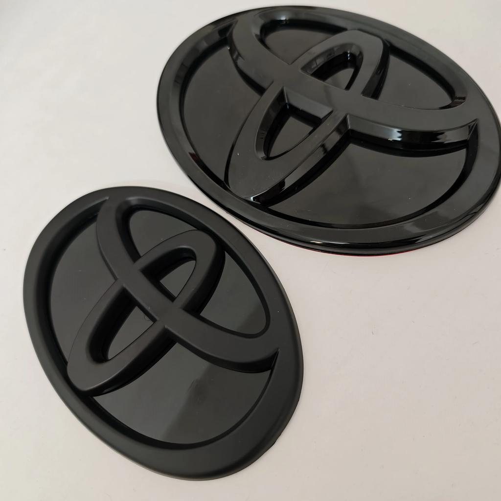 Modified Black Bottom Front Grille Badge Trunk Car Logo Suitable for Toyota RAV4 CAMRY COROLLA LANDCRUSER RAV4 VIOS SIENNA YARLS