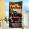 Kw Heavy Trucks Customizable Name Beach Towel Quick-Dry Soft Microfiber Portable for SwimmingBeachCamping Travel Beach AccessoriesGym