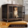 Sturdy Detachable Wood Dog Cage with Wheels - Anti-bite, Thickened, and Durable