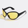 Fashion Brand Y2K Punk Sunglasses New Women Men Oval Sports Sun Glasses Female Oversized Black Shades Eyewear UV400