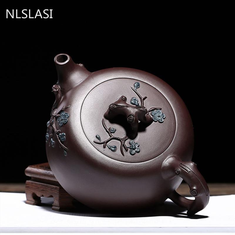 Yixing Upscale Tea Pot Purple Clay Filter Teapot Beauty Kettle Raw Ore Handmade Boutique Tea Set Authentic Large Capacity 400ml