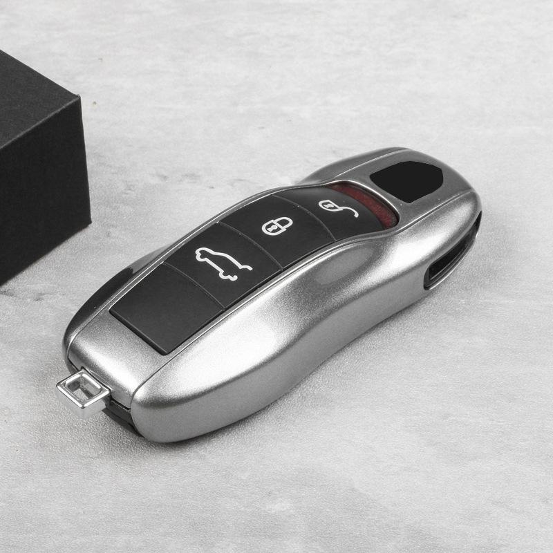 

Чехол для ключей для Porsche Taycan 911 Paramela Macan Cayenne 718 GT Серебристый, Запасной чехол
