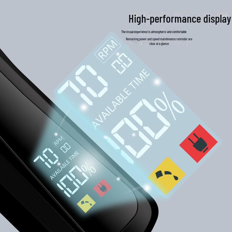 Silent Rechargeable Hair Clipper: Digital Display, Electric Razor for Home & Baby