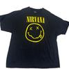 Nirvana Smiley Face Band T-Shirt Schwarz 3XL Grunge Rock Grafik T-Shirt Unisex Unisex T-Shirt