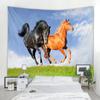 Elk Crane Pentium Horse Print Wall Hippie Tapestry Polyester Fabric Home Decor Wall Rug Carpets Hanging Big Couch Blanket