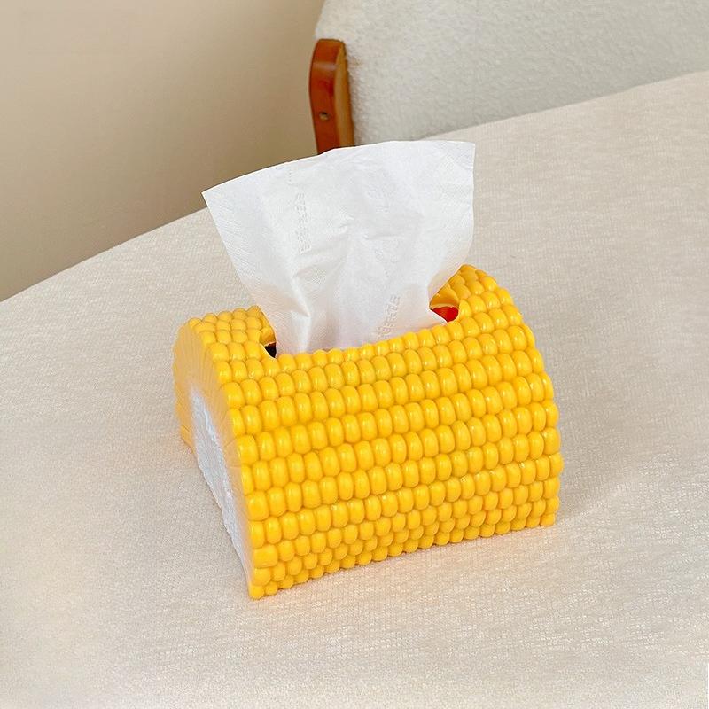

Creative Simulation Corn Paper Box Living Room Household Tissue Box Desktop Decoration Ornament Personalized Tissue Storage Box зерна
