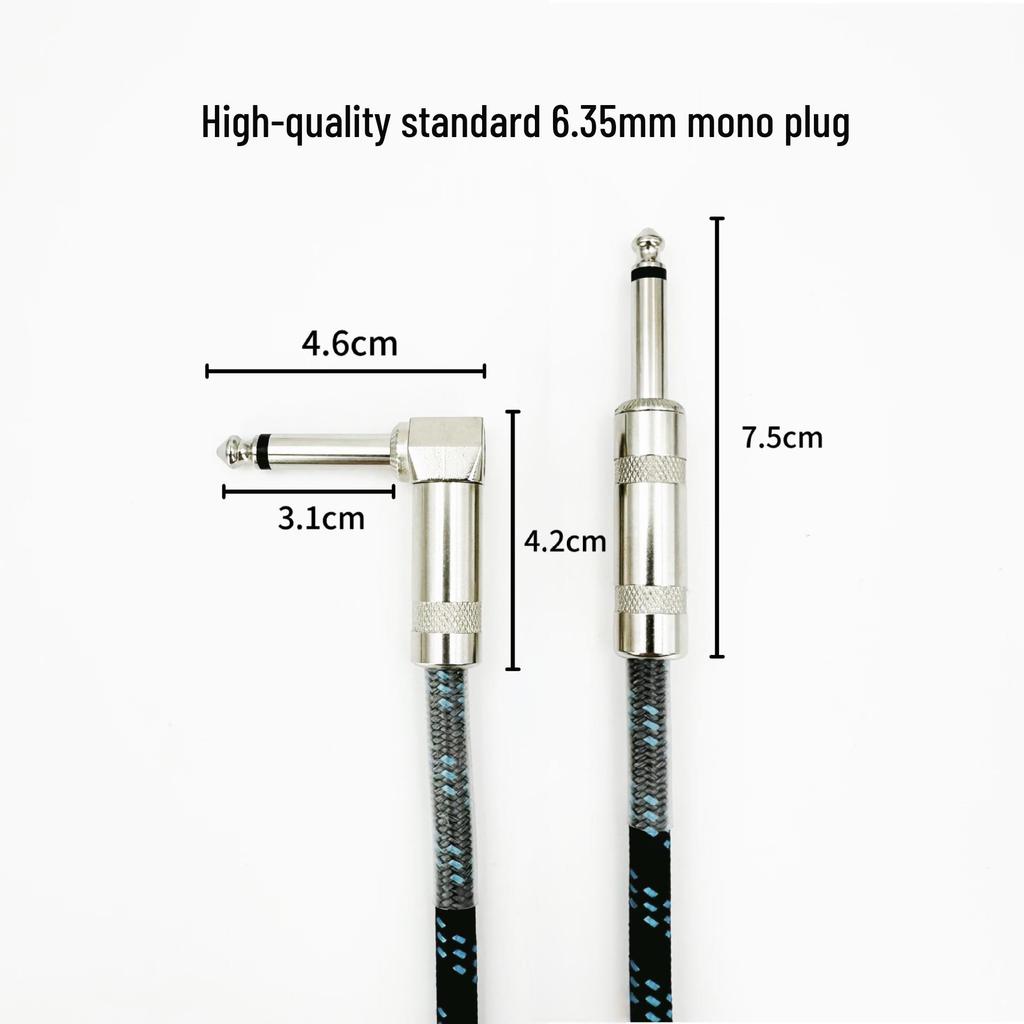 Shielded Noise-Reduction 3m Guitar and Bass Cable