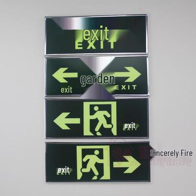 Panneau de sortie lumineux d'urgence et autocollant pour mur et sol