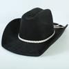 Popolare cappello western da cowboy in camoscio stile europeo e americano per uomo e donna, semplice e alla moda, a tesa larga, cappello jazz