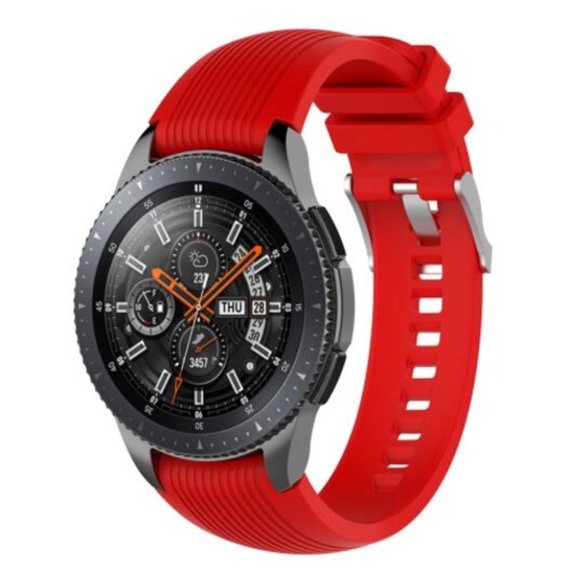 Bracelet de rechange en silicone pour montre Samsung Galaxy 46 mm Rouge