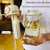 Shangtai Tritan Large-Capacity Straw Sports Cup with Scale & Double Drink Compartments.