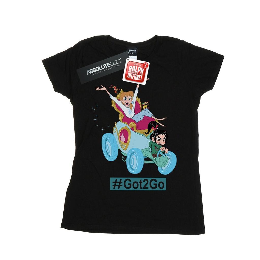 Disney Womens/Ladies Wreck It Ralph Cinderella And Vanellope Cotton T-Shirt