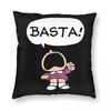 Mafalda Basta Square Pillowcase Polyester Linen Velvet Printed Zip Decorative Sofa Seater Cushion Case