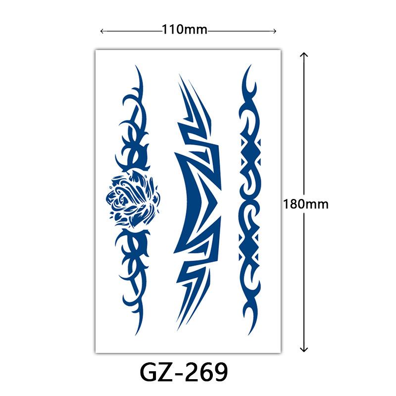 Herbal Semi-Permanent Tattoo Sticker, Semi-Permanent Tattoo Sticker, Anti-Rub, Anti-Sweat Tattoo