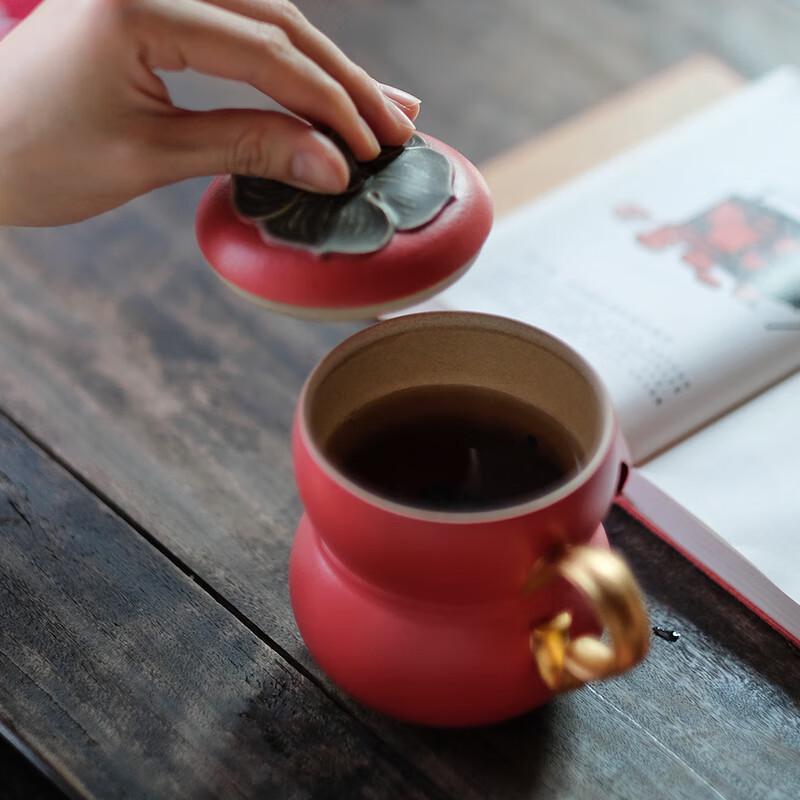 Edenus Auspicious Ceramic Office Mug with Lid