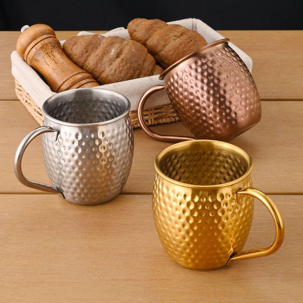 Hammer Muster Moskau Mule Becher Retro Edelstahl Tasse Trinkgeschirr Trinkbecher Küche