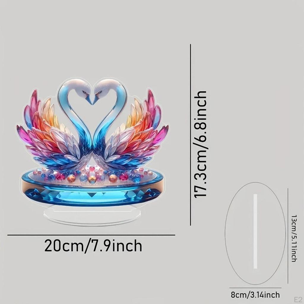 Resin Swan Figurine Sculpture for House Decorations Bookshelf Living Room Desk Table Centerpiece