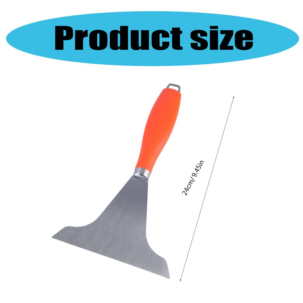 Heavy Duty Griddle Handle Scrapers for Flat Top Stainless Steel Food Scrapers Outdoor Antislip Grill Scrapers Tool