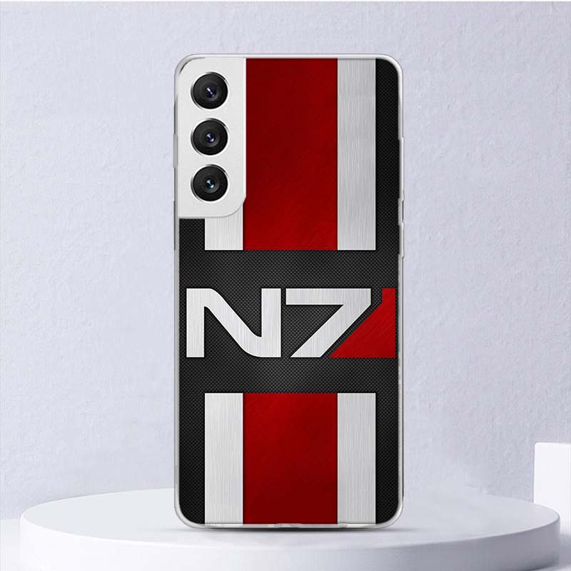 N7 Mass Effect Soft Case For Samsung Galaxy S25 S24 S23 S22 Ultra Phone Cover S21 S20 FE S10 Plus S25Edge + Funda Coque