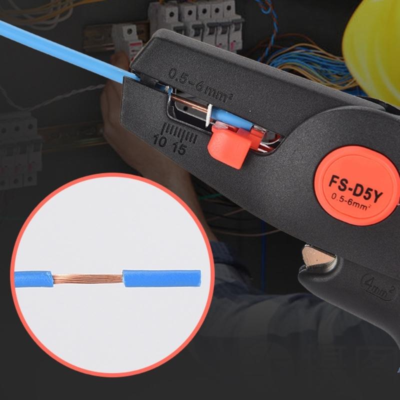 Wire Stripper Precise Blade 22-7AWG Capacity Space Saving Design For Confined Electrical Work Steel Materials Build