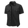 Shirt Short Sleeve Men's Outdoor Shirt Breathable Multi-Pocket Shirt