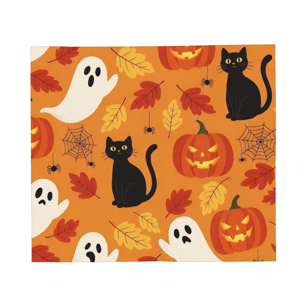 Halloween Blanket Flannel Gothic Bats Ghosts Witch Soft Throw Blanket for Home Couch Bed Rug