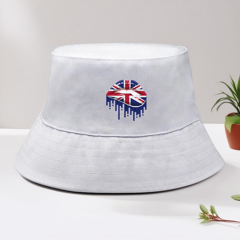 Lips Flag Of Australia Bucket Hat Hip Hop Bucket Hats UV Protection Bucket Hat Woman Fit Sun Hat Ideal Choice For Outdoor Sports