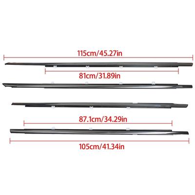 Molduras de Sellado Burlete de Ventana Lateral de Coche Cromo Tira Selladora de Vidrio Burlete Para Honda Accord 2008-2012(Para la versión de EE. UU.)
