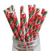 Multicolor Paper Tableware Drinking Straws Party Supplies Bar Tools Christmas Decoration