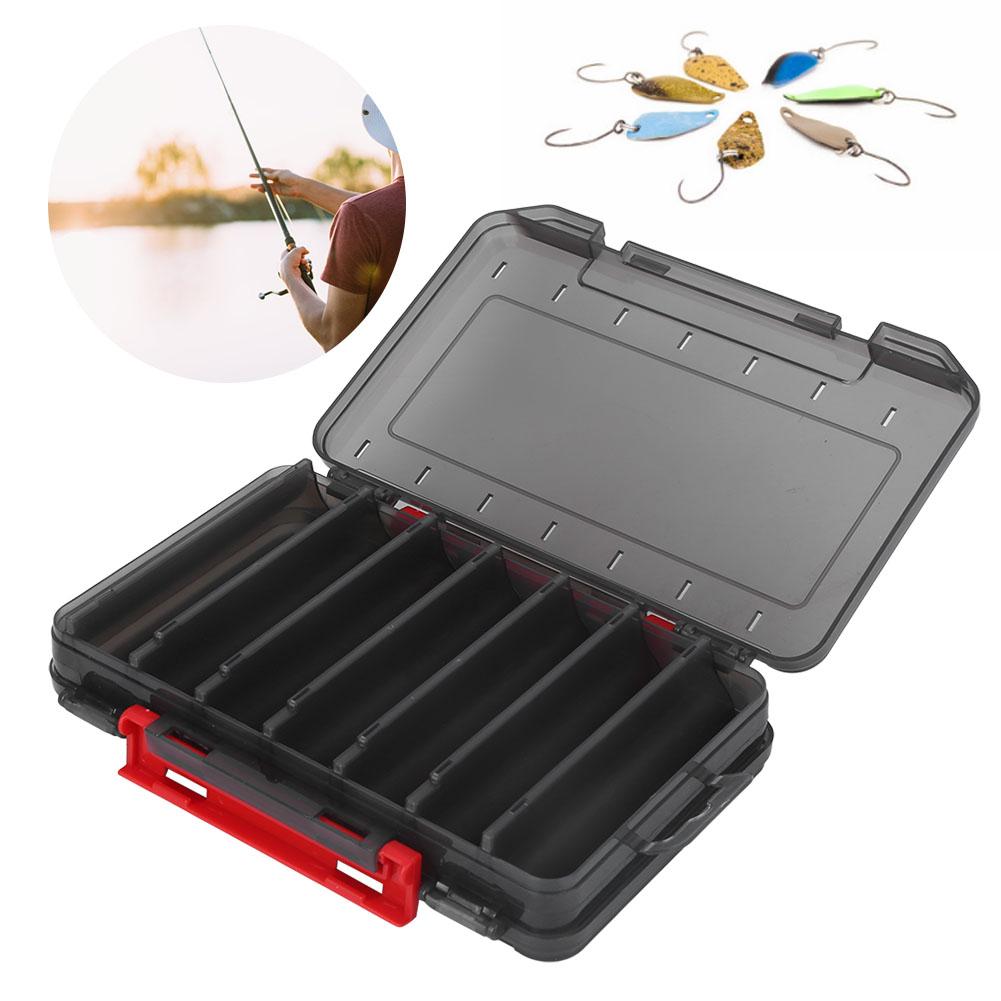 Multifunction PVC Double Layer Lure Tool Storage Box Fishing Bait Accessory GrayLure Box