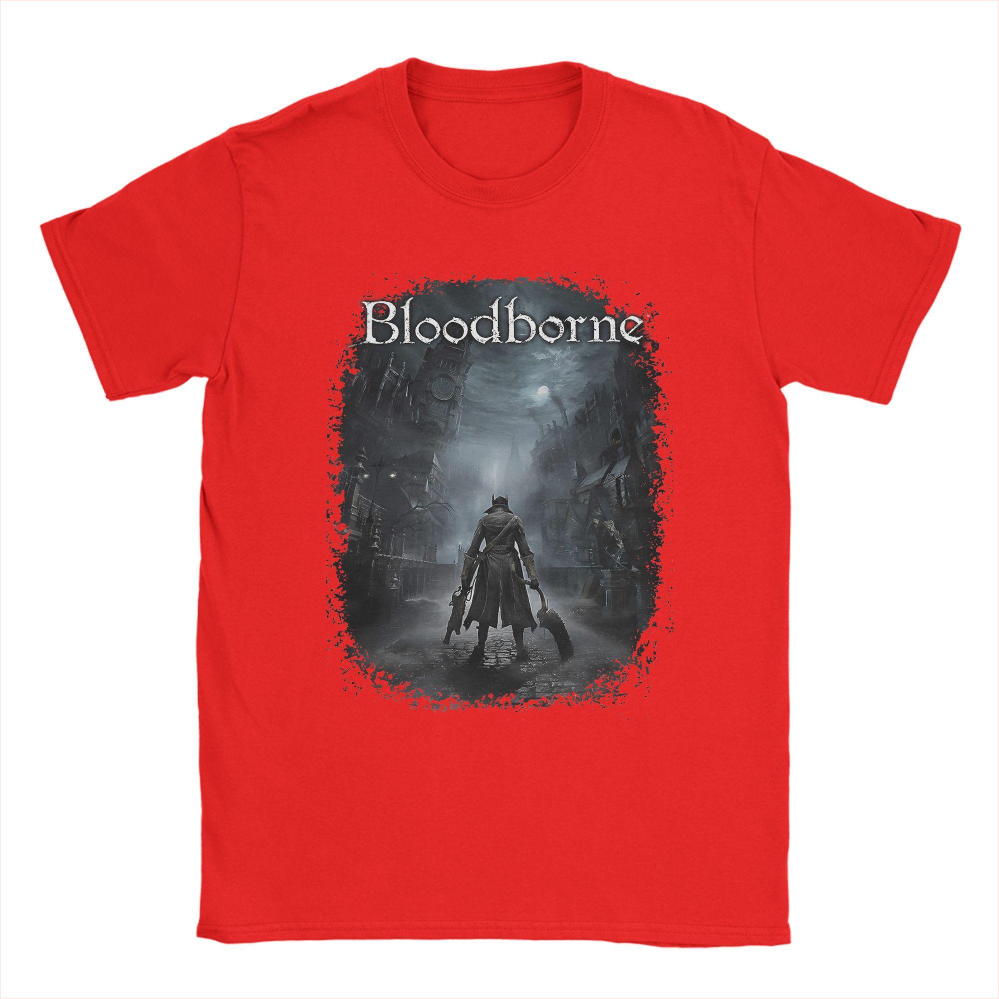 

Мужские футболки Bloodborne Dark Souls Новинка 100% хлопок Футболка с коротким рукавом Футболка с круглым вырезом Одежда Большой размер S